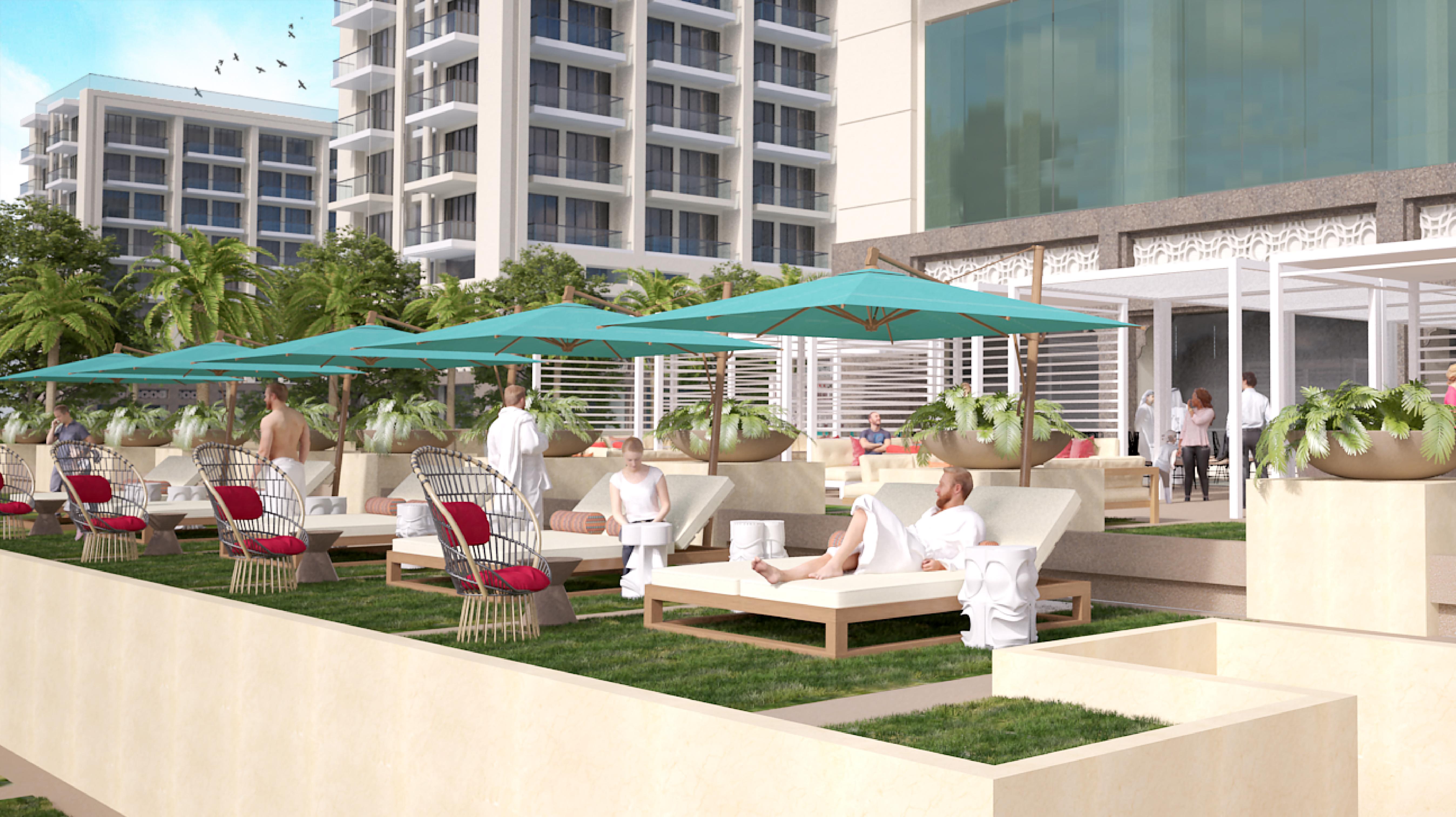 Hilton Dubai Palm Jumeirah エクステリア 写真 The pool at the Wynn